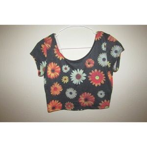 Colorful Floral Crop Top